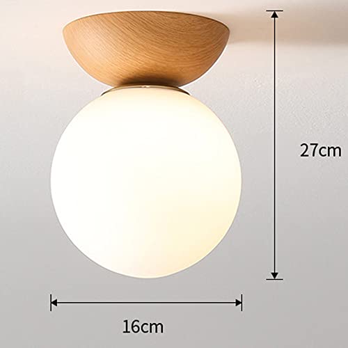 Chandelier en verre soufflé avec support noyer, éclairage à suspension directionnelle