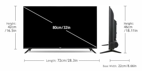 Image of VW 80 cm (32 inches) Frameless Series HD Ready Android Smart LED TV VW32SFL (Black)