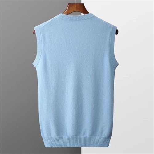 Warm Cashmere Sweater Vest For Men Winter Classic V-Neck Sleeveless Knitted Pullover Tops3