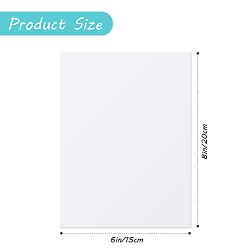 Hotop 8 Pieces Sublimation Aluminum Photo Sign Metal Blank Photo Board Sublimation Picture Panel Wall Art Aluminum Plate for Wedding DIY Printing Bedroom Living Room, White(6 x 8 Inch)