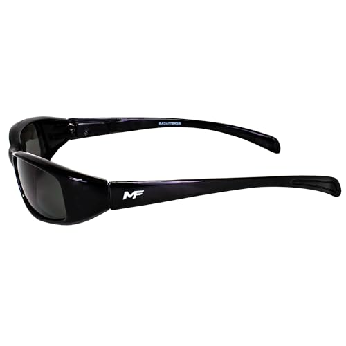 Image of Bad Attitude Motorcycle Riding Sunglasses Black Frames with Smoke Lenses