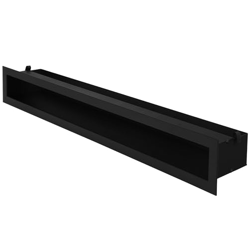 KOTARBAU® Grille Cheminée - Acier Revêtu Poudre - 80 cm - Noir - Grille Ventilation Cheminée - Aération pour Foyer - Design Moderne - Résistante Haute...