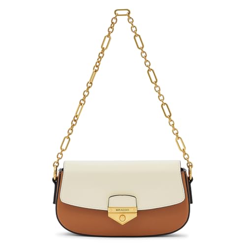 Image of Miraggio Moira Shoulder Bag For Women Stylish With Statement Chain Shoulder Strap | Shoulder Bag For Party & Everyday Use