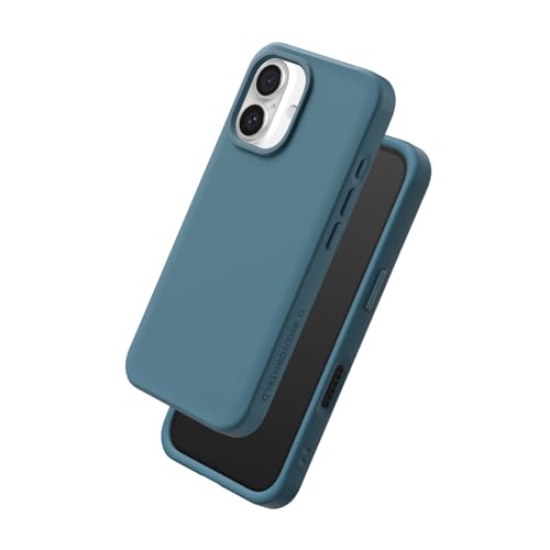 Coque iPhone 16 Plus mince antichoc RhinoShield SolidX bleu océan