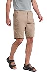 Mountain Warehouse Lakeside Mens Shorts - 100% Durable Twill Cotton Cargo Shorts, Durable Shorts, 6 Pockets - Spring Summer, Walking, Running, Hiking & Camping Beige Men's W40