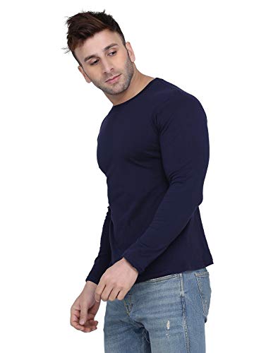 Image of Self Design Men Full Sleeve Round Neck Multicolor T-Shirt (Pack of 2)