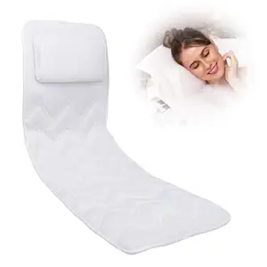 Bath Cushion Full Body Bathtub Pillow Bubble Bathing Bed SPA Non-Slip 13 Strong Suction Cups Support for Head Neck Back Spine Tailbone