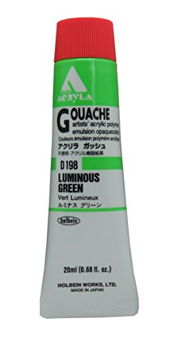 ホルベイン アクリリックガッシュ ルミナスグリーン D198 20ml 007198
