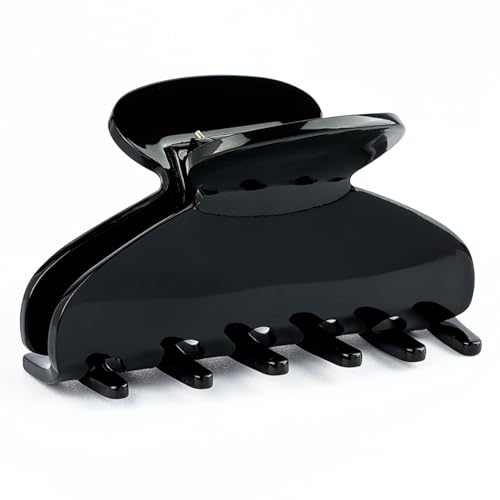MAORULU Medium Black Acetate Claw Clip, 3-Inch