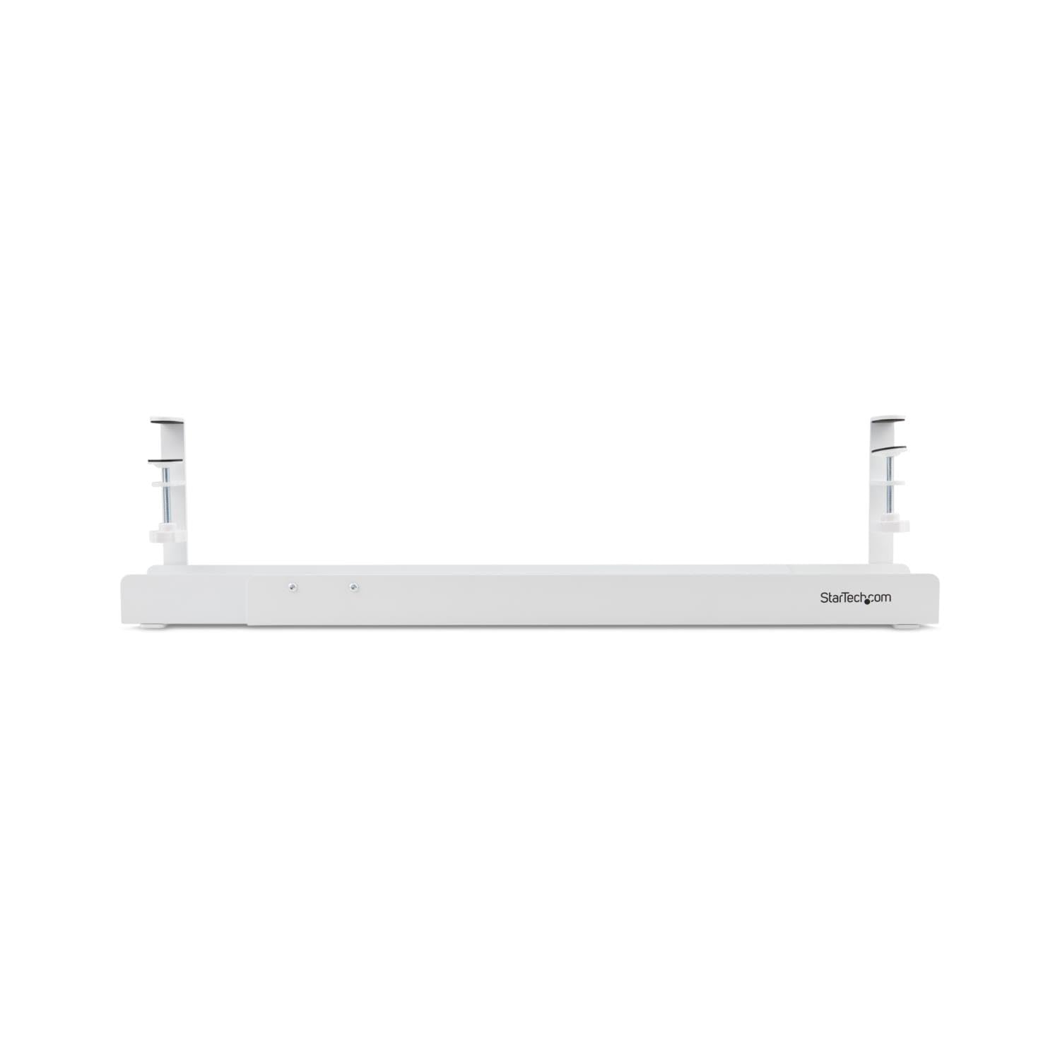 StarTech Canalina Passacavi Sotto Scrivania, Bianco (CALW-DESK-CABLE-TRAY) | Installazione a morsetto, Gestione ordinata dei cavi