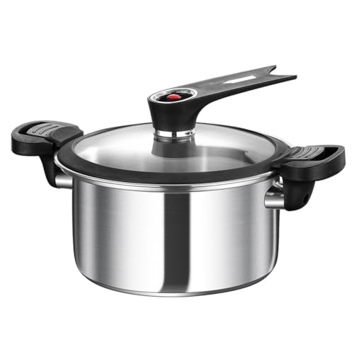 Hipzeepo Olla A Presión Portátil de Acero Inoxidable para Cocinar Rápidamente, Multifuncional, Ideal para la Cocina.