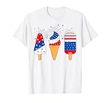 Ice Cream 4th Of July Funny Patriotic American Flag T-Shirt
