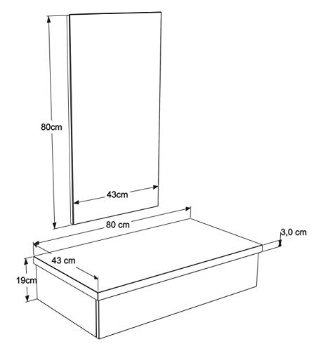 Conjunto Bancada C/Cuba L38 e Espelheira Metrópole 801