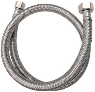 Stainless Steel Braided Faucet Supply Line, 3/8 in. F Comp x 1/2 in. FIP, 30 in. Length - Menser Plumbing Ten Pack (10 Pack)