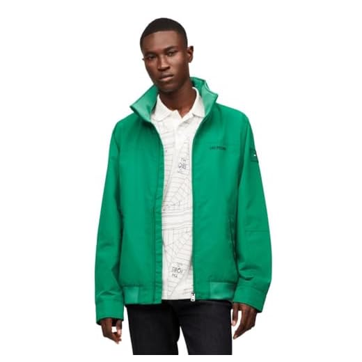 Tommy Hilfiger Jaqueta regata masculina leve à prova d'água, verde nouveau, média, Verde Nouveau, M