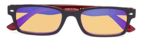 Image of CessBlu Amber Tinted Digital Blue Light Blocking Glasses for Men Women Reading Computer