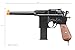 Airsoft Classic Mauser C96 World War II Spring Metal Airsoft Pistol with Two Magazines- Black