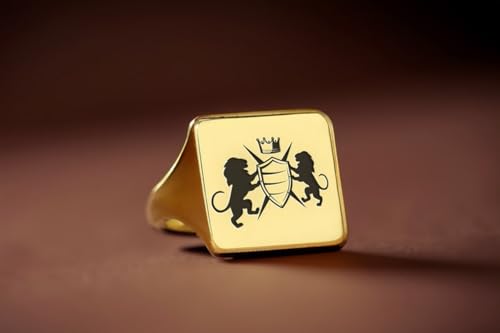 Argent sterling 925 bague lion carrée de prestige faite main - 2