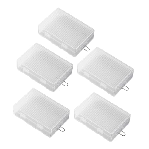 LALAFINA 5PCS Battery Case Organizer Battery Storage Box Durable and Portable Design Convenient Snap Closure for Home Travel Use