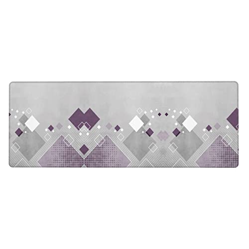 Tapis de souris de jeu XXL avec carrés de couleurs différentes design géométrique pour bureau
