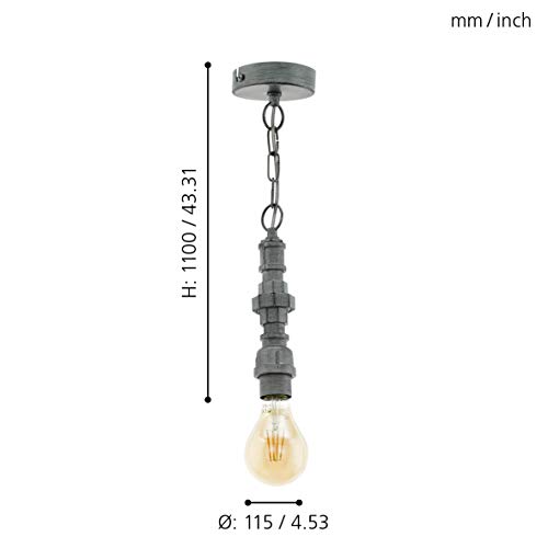 Lámpara colgante Chepstow estilo industrial para iluminar el comedor 3