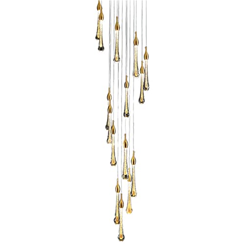 Luminaire Suspendu Cristal résolvant le manque de luminosité des grands escaliers de villa - 5