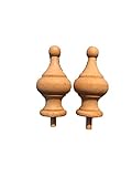 Tools and Replacement for Clock. Solid Wood Finials - Set of 2 (2-3/4” Tall)