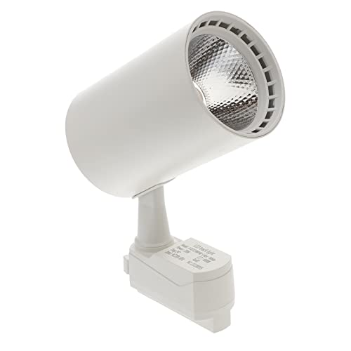 POPETPOP 20w Foco De Riel Led Cob De Luz De Techo Para Tienda De Ropa Foco De Pared Para Exposiciones De Arte Mural Iluminación Comercial Minorista Color Blanco