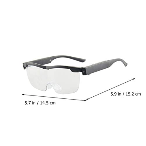 EXCEART Visão Lupa Óculos Led Óculos de Leitura Luz Usb Recarregável Anti- Lente Azul para Baixa Vis