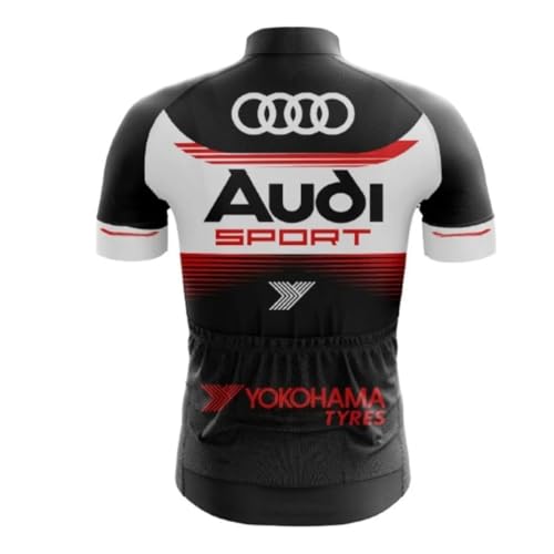 Kit Pai E Filho Camisa Audi Ciclismo Adulto Infantil Bike (Pai GG | Filho 4)