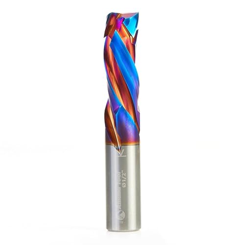 Image of Amana Tool Spektra Extreme Tool Life Solid Carbide CNC Compression Spiral Router Bit, 46012-K, 1 /2 D x 1-1 /4 CH x 1 /2 Shank x 3 Inch Long 3 Flute