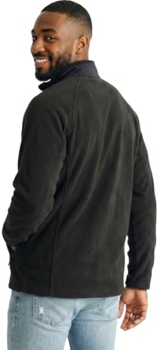 Image of ToBeInStyle Men's Zip Up Long Sleeve High Collar Polar Fleece Jacket
