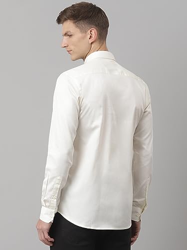 Image of Thomas Scott Men's | Solid | Full Sleeve | Regular Fit | Cotton Blend | Button Down | Single Pocket | Casual Shirt
