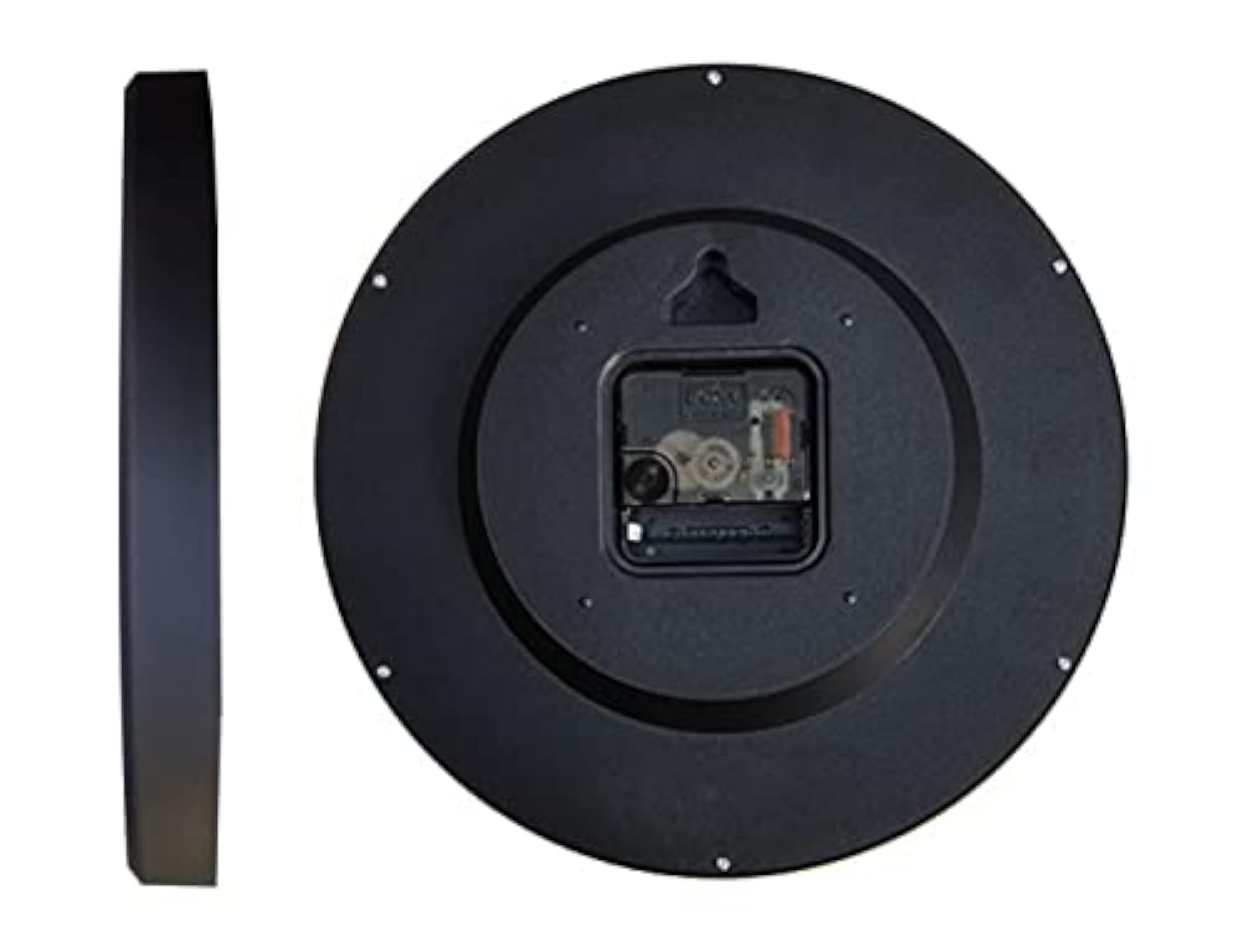 10 Inch Round Shape Analog Wall Clock, Black Multicolor