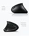 Lekvey Left Handed Ergonomic Mouse, Vertical Wireless Mouse for Left Hand, 2.4G USB Carpal Tunnel Lefty Mouse, 3 Adjustable DPI, 6 Buttons, for Laptop, PC, Computer, Mac, Windows, Desktop - Black