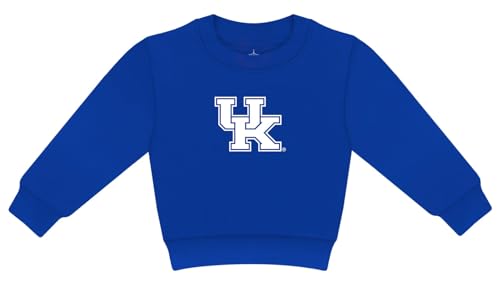 Creative Knitwear Kentucky Wildcats Toddler Unisex Royal Solid Long Sleeve Crew Neck Sweatshirt Screen Print Logo - Size 3T