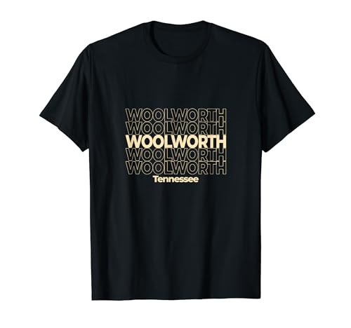 Vintage Woolworth, Tennessee Repeating Text T-Shirt