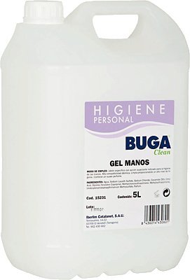 Buga Gel de Manos. Garrafa de 5L