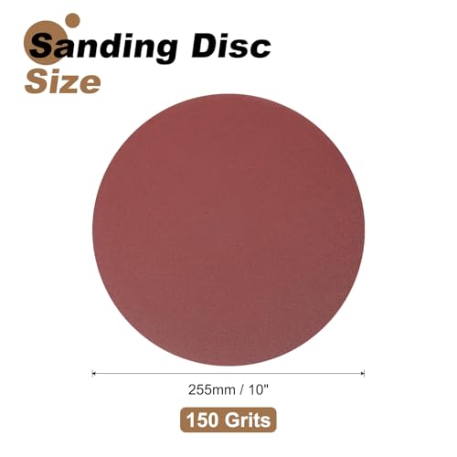 QUARKZMAN 8 Stück 250mm PSA Schleifscheiben 150 Körnung Aluminiumoxid Selbstklebende Schleifpapiere Lochlose Runde Nass/Trocken Schleifpapiere Zum Schleifen Von Auto Lack Holz Metall
