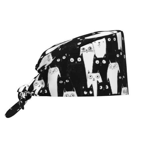 Image of Adjustable Scrub Cap with Sweatband, Breathable Working Hat for Men /Women