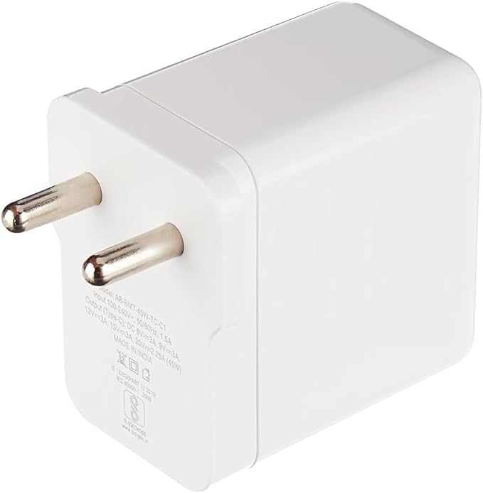 (Refurbished) 45W Compact Wall Charger (B0C7KRG6T3) | Type-C Fast Charging Adapter for Phone (White, Without Cable) (B0D35K7FSF) Amazon Price History, Amazon Price Tracker