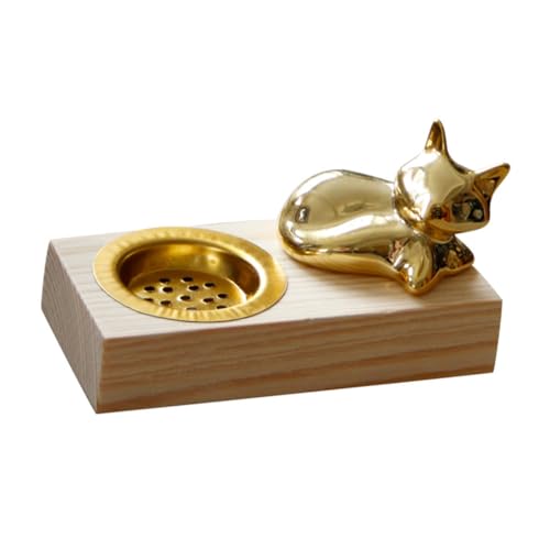 VANZACK Elegant Wooden Aroma Stove Incense Burner for Home Decor Unique Desktop Decorative Incense Holder with Creative Design Practical and Simple Use Gift for Housewarming and Office