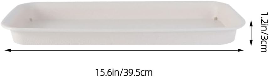 Healeved 3pcs Plastic Flowerpot Trays Rectangular Plant Saucer Elegant Square Plant Water Plate Bonsai Water Trays