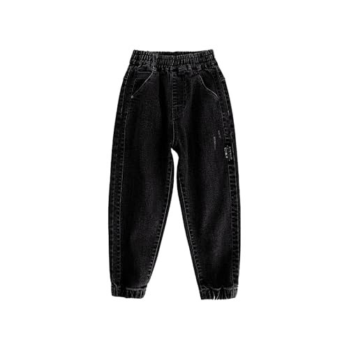 Kids Boys Casual Baggy Jeans Y2K Elastic Waist Slim Wide Leg