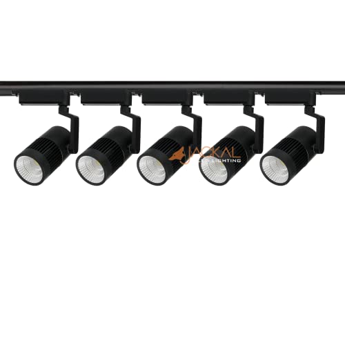 Image of JACKAL 30 Watt Warm White LED Track Light - Trackway Included | Spot, Focus, Picture Light (Pack of 5), with Rotatable Head | Ideal for Showrooms, Shops and Living Room