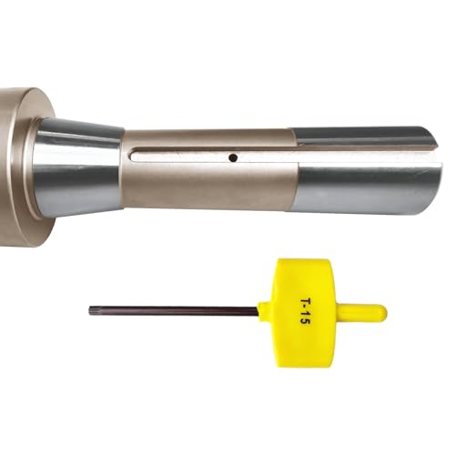 Image of R8 Shank Indexable End Mill 3 inch Diameter 90 Degree High Speed Milling Cutter with 6 Apkt1604 Carbide Inserts (6-1 /4 inch Overall Length)