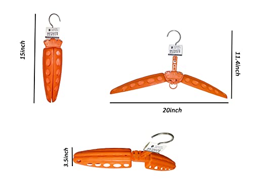 Becapro Wetsuit Hanger Foldable Surfing Suit Rack(Orange) #TOP1