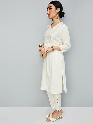 Image of Max Women's Rayon Regular Fit Casual Kurta