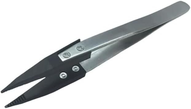 1pcs Anti-static PTFE PEFT Tweezers for Wafer Handling - Precision Tool for Electronics and Laboratory Use(20N-28K)