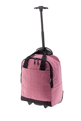 Vogart Borsa con ruote, dimensioni cabina. Adatto debao del sedile Vueling, 246 Origami, Rosa, de mano, Borsa con ruote ideale come valigia sotto il sedile a Vueling o come borsa per piscina.